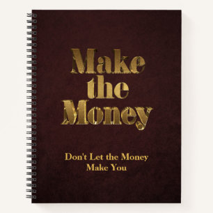 Gold 3D macht das Geld Notizblock