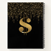 Gold 3D macht das Geld Notizblock (Rückseite)