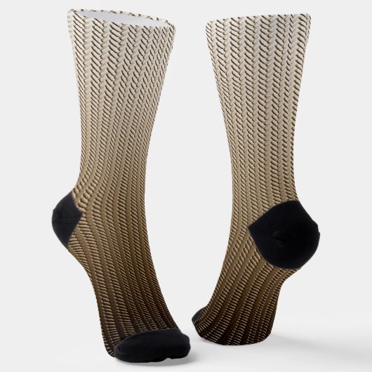 Gold 3d Muster Socken (Gewinkelt)