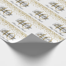 Gold 40. Geburtstag Imitate Glitzer Confetti