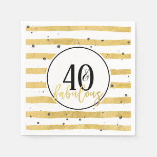 Gold 40 und fabelhafte 40. serviette