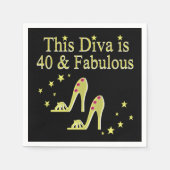 GOLD 40 UND FABULOUS-DESIGN SERVIETTE (Vorderseite)