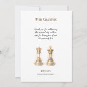 Gold 40 Years of Love Wedding Anniversary  Dankeskarte (Vorderseite)