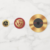 Gold 45 U/min Vinyl Record Confetti - Retro Music Konfetti (Vorderseiten)