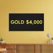 Gold 4.000 Dollar Marktfest Leinwanddruck (Insitu (Wohnzimmer))