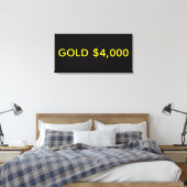 Gold 4.000 Dollar Marktfest Leinwanddruck (Insitu (Schlafzimmer))