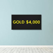 Gold 4.000 Dollar Marktfest Leinwanddruck (Insitu (Holzboden))