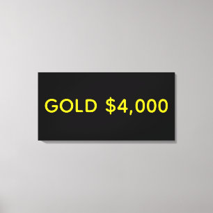 Gold 4.000 Dollar Marktfest Leinwanddruck