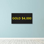 Gold 4.000 Dollar Marktfest Leinwanddruck (Insitu (Holzboden))