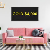 Gold 4.000 Dollar Marktfest Leinwanddruck (Insitu (Wohnzimmer))