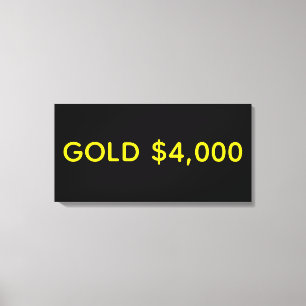Gold 4.000 Dollar Marktfest Leinwanddruck
