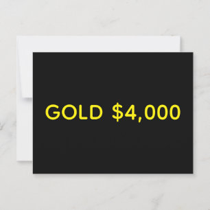Gold 4.000 Dollar Marktfest Postkarte