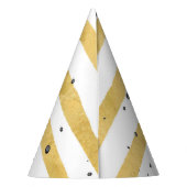 Gold 50 & Fabulous Birthday Confetti Papier Hats Partyhütchen (Rückseite)