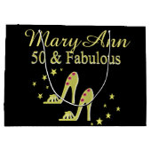 GOLD 50 & FABULOUS SHOE QUEEN GIFT BAG GROßE GESCHENKTÜTE (Rückseite)