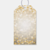 Gold 50. Geburtstag Danke Glam Lights Geschenkanhänger (Rückseite)