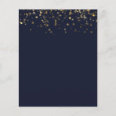 Gold 50. Geburtstagsparty Einladung (Rückseite)