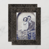 Gold 50. Golden Anniversary Party Foto Einladung (Vorne/Hinten)