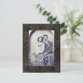 Gold 50. Golden Anniversary Party Foto Einladung (Stehend Vorderseite)