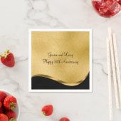 Gold 50. Hochzeitspapier Napkin Serviette (Beispiel)