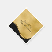 Gold 50. Hochzeitspapier Napkin Serviette (Ecke)