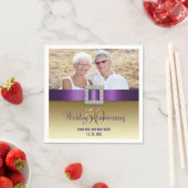 Gold 50. Hochzeitspapier Napkins Serviette (Beispiel)