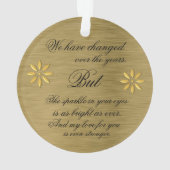 Gold 50. Hochzeitsszenario Ornament (Rückseite)