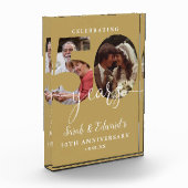 Gold 50. Hochzeitstag 2 Fotoblock (Links)