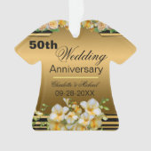 Gold 50. Hochzeitstag Acryl Ornament (Vorderseite)