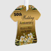 Gold 50. Hochzeitstag Acryl Ornament (Vorderseite)