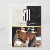 Gold 50. Hochzeitstag Einladung (Vorderseite)