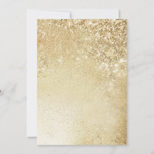 Gold 50. Hochzeitstag Foto Einladung (Rückseite)