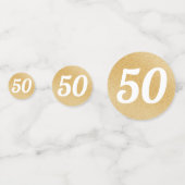 Gold 50. Hochzeitstag Foto Table Confetti Konfetti (Vorderseiten)