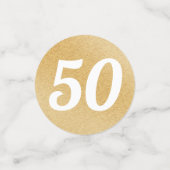 Gold 50. Hochzeitstag Foto Table Confetti Konfetti (Klein Vorderseite)