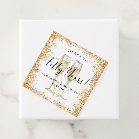 Gold 50. Hochzeitstag Geschenkanhänger (Beispiel)