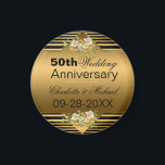 Gold 50. Hochzeitstag Magnet<br><div class="desc">Fifty years together as man and wife is an incredibly long time and deserves hat große Celebration. Add this beautiful refrigerator magnet to your 50th anniversary collection - a great way to commemorate your anniversary. The text on this product is fully customizable and will allow you to make changes as...</div>