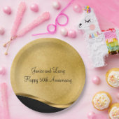 Gold 50. Hochzeitstag Pappteller (Party)