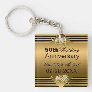 Gold 50. Hochzeitstag Schlüsselanhänger