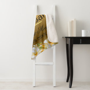 Gold 50. Hochzeitstag Sherpadecke