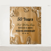 Gold 50. Hochzeitstag Wandteppich (Vorderseite)