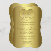 Gold 50. Hochzeitstag Wir tun es noch Einladung (Vorne/Hinten)