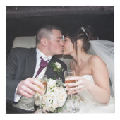 Gold 50 Jahre Jubiläum rotes Foto Würfel (Vorderseite)