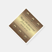 Gold 50 Jahre Personalisiert Napkins Serviette (Ecke)