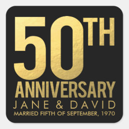 Gold 50 Jahre Personalisierte Stickers