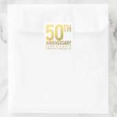 Gold 50 Jahre Personalisierte Stickers (Tasche)