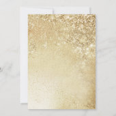 Gold 50. Überraschendes Hochzeitjubiläum Foto Einladung (Rückseite)