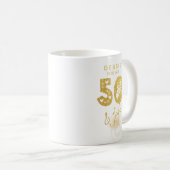 Gold 50 und Fab Personalisiert Kaffeetasse (VorderseiteRechts)