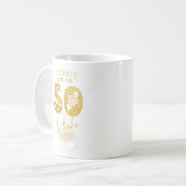 Gold 50 und Fab Personalisiert Kaffeetasse (Vorderseite Links)