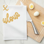 Gold 50 und fabelhaft geschirrtuch (Viertel Falte)