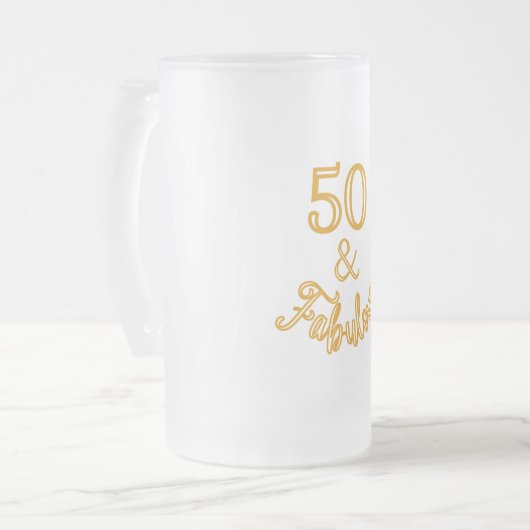 Gold 50 und fabelhaft mattglas bierglas (Vorderseite Links)