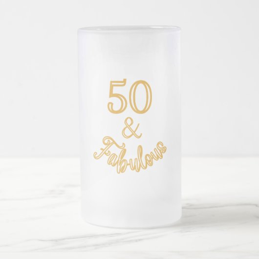 Gold 50 und fabelhaft mattglas bierglas (Mittel)